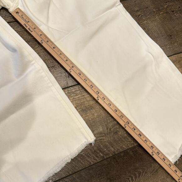 DL1961 Hepburn Wide Leg High Rise Vintage Ankle Jeans Eggshell 31 - Picture 4 of 7